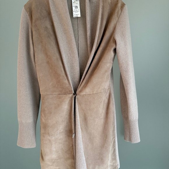 Fabiana Filippe cashmere blend and suede cardigan - Picture 1 of 9